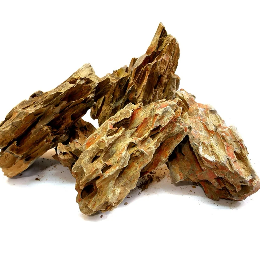 

1 KG Aquarium Brown Dragon Stone Rock Mixed Sizes
