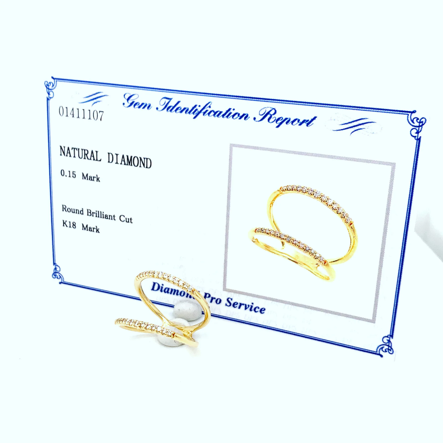 
JMW Japan Natural Real Diamond Certificate card Wholesale fine jewelry k18 white gold platinum pink gold yellow gold 