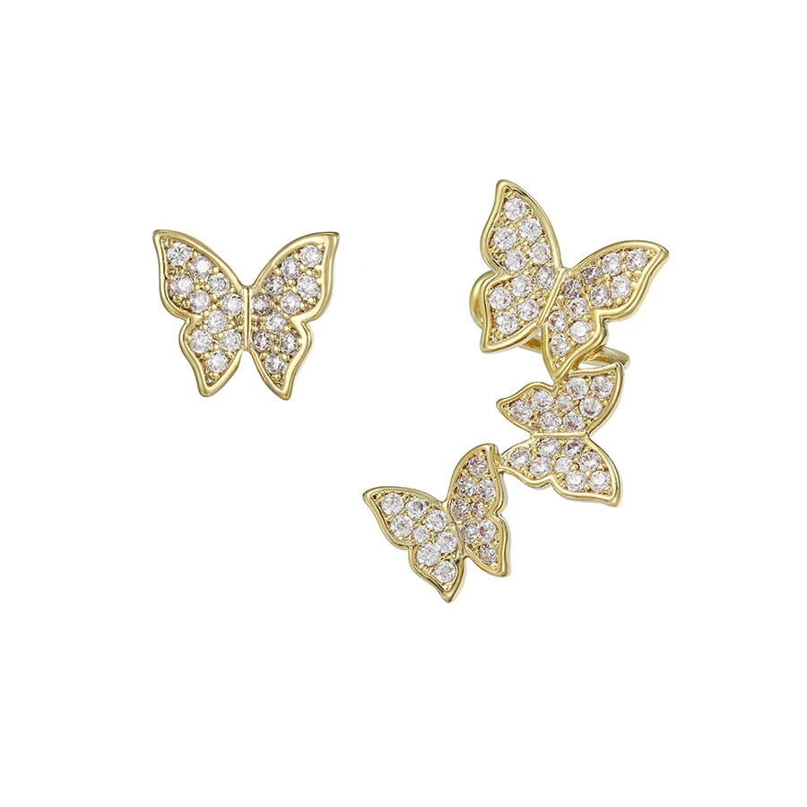 

New Fashion Women Butterflies 14k gold plated earring Jewelry