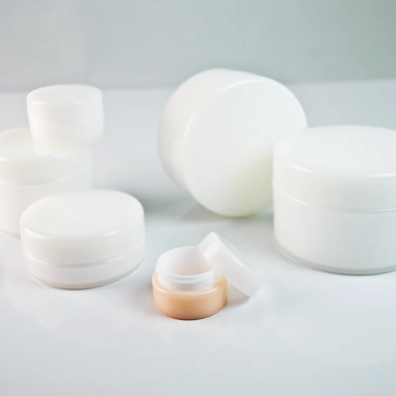 
10ml sample round PP plastic white cosmetic cream jar 