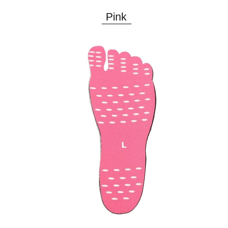 

2021 Hot Sale Invisible Beach Insoles Stick On Foot Barefoot Insoles Beach Shoes, Black,pink,blue