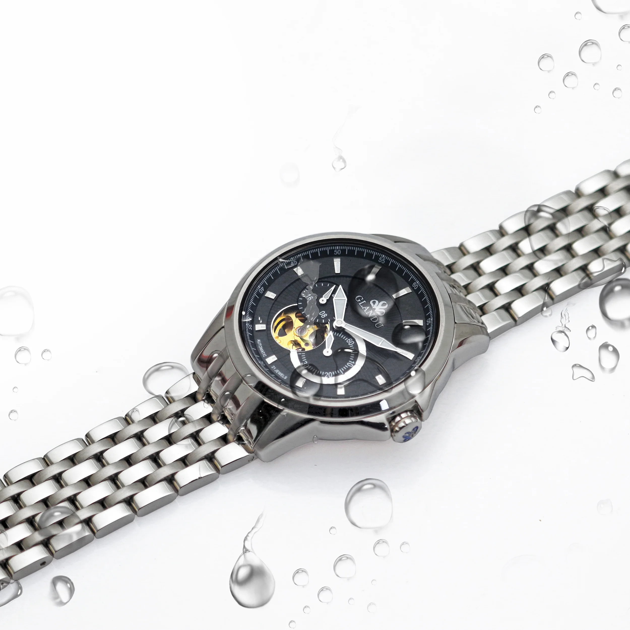 

Luxury military mechanical watch men waterproof winner automatic sapphire glass wristwatch oem