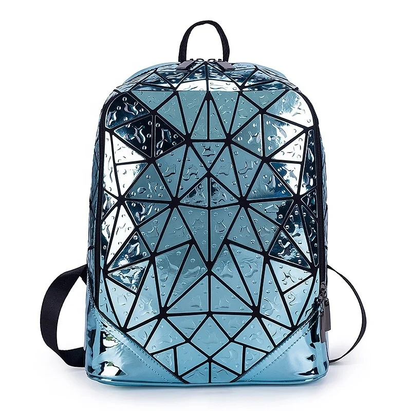 

Diamond lattice new teardrop laser fashion shoulder bag outdoor geometric lattice backpack