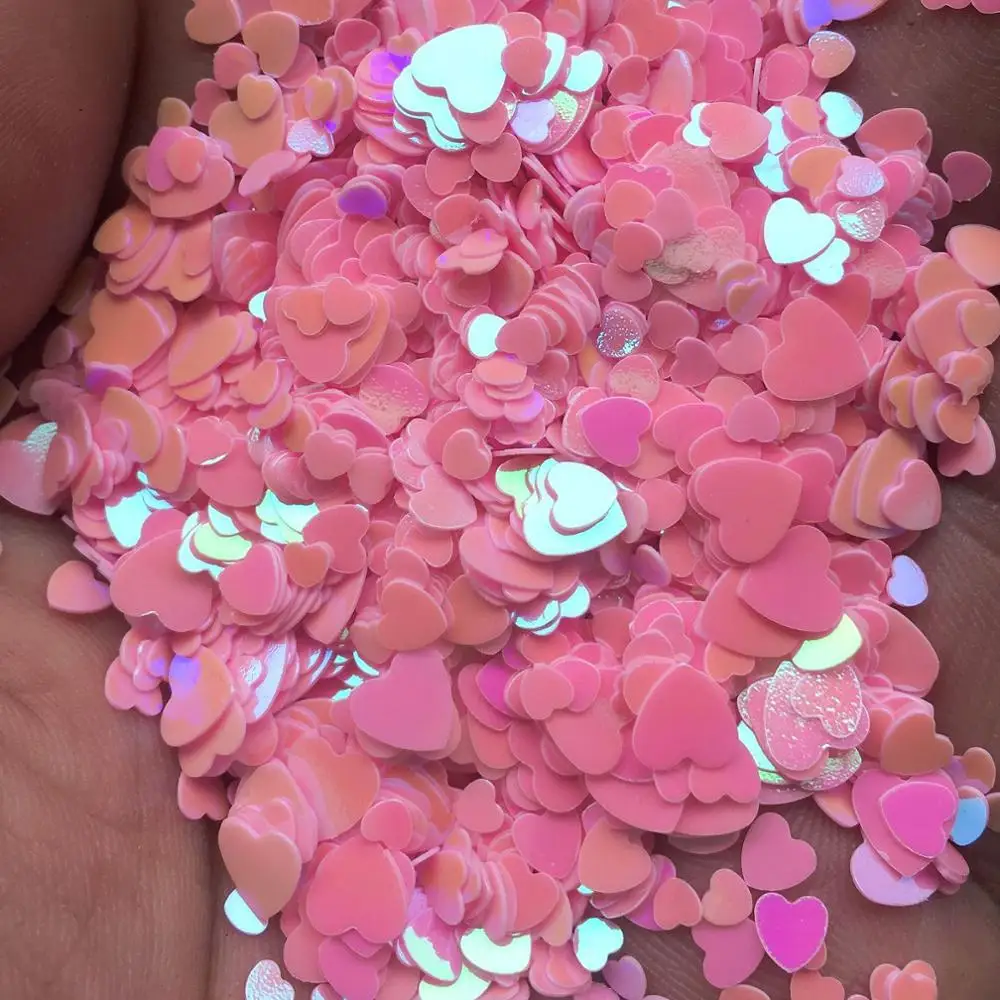 

Hot Popular Mix Size Pink Heart Loose Sequins Very Cute Love Heart Shape Glitters For Nail Art Paillette Manicure 3D Nails Decor