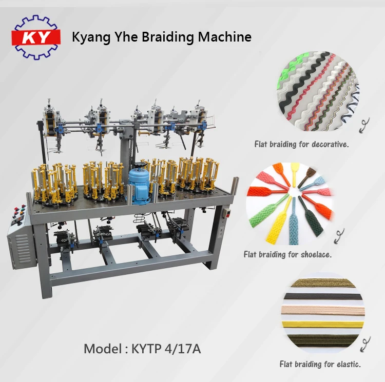 Ky High Speed Automatic Flat Braid Shoelace Making Machine For Sale