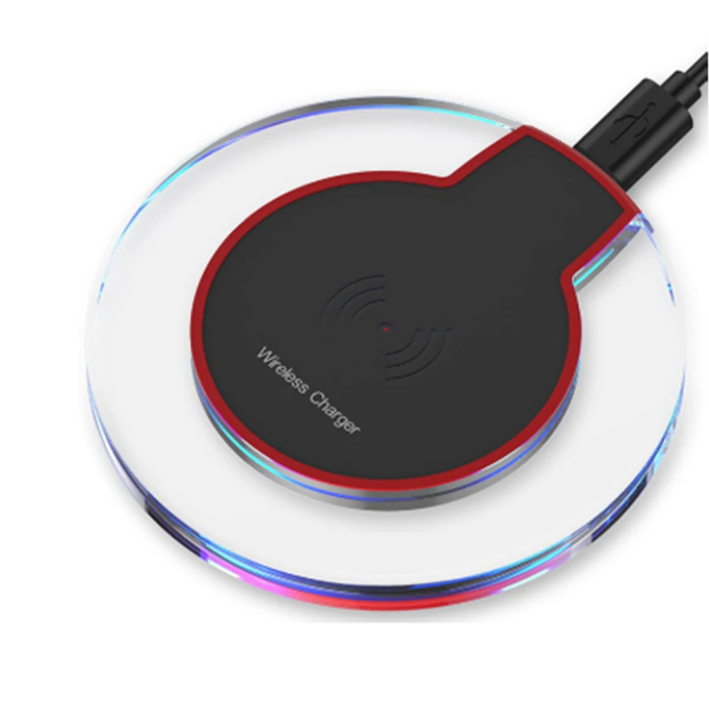 

Custom Logo Qi Wireless Charger Plates Portatil Chargers for Phone Earbuds Portable Battery Innovative Products, White black