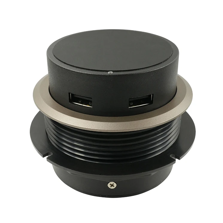 
2020 Latest 10W Copper Desktop Embedded Qi Fast Wireless Phone Charger USB Ports 