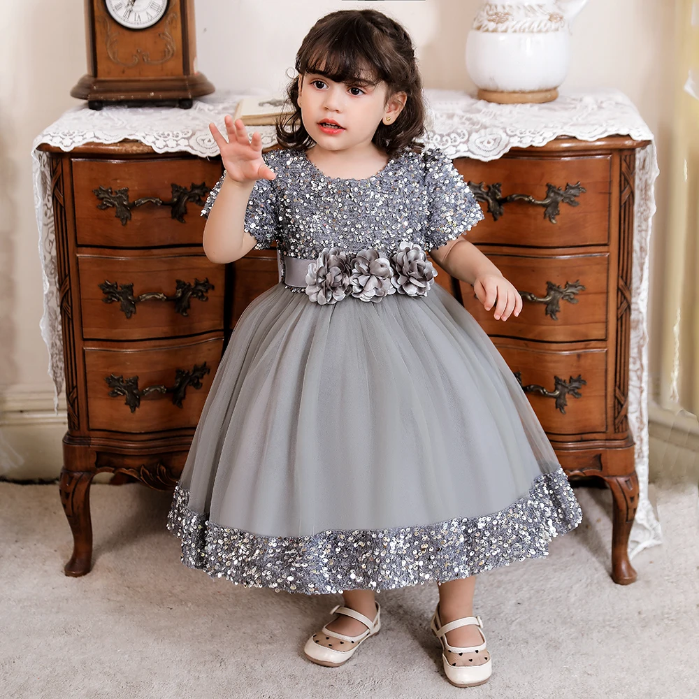 

MQATZ New Children Frock Design For Baby Girl Ball Gowns Flower Kids 2 Years Old Baptism Dresses
