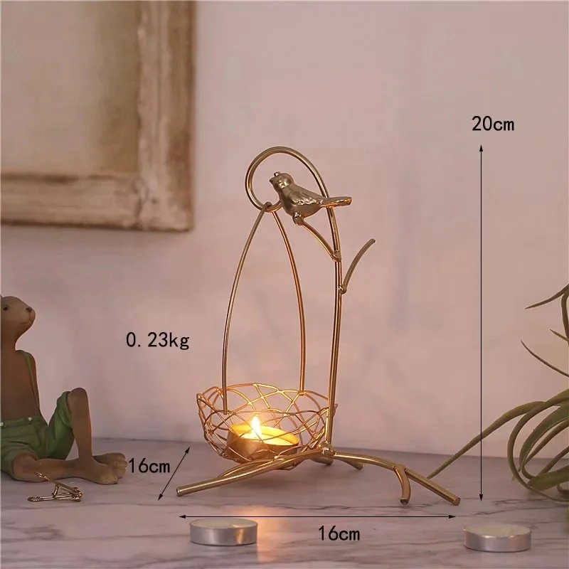 
golden metal candlestick for home decoration holiday party candle holder scones 