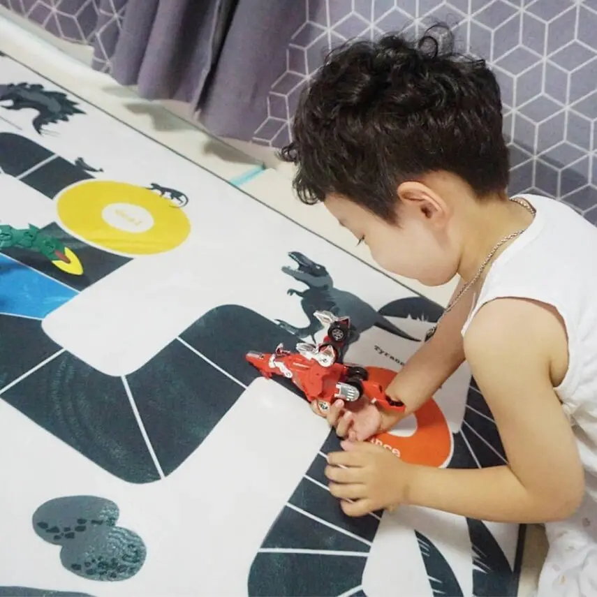 Cartoon Dinosaur Child Ins Square Carpet Boy Bedroom Game Mat Baby