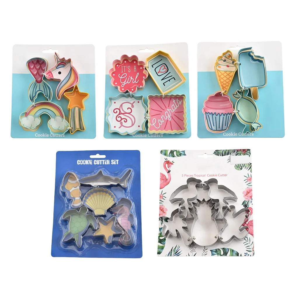 
Summer Stainless Steel Cookie Cutter Set,Tropical Cookie Cutter Set 