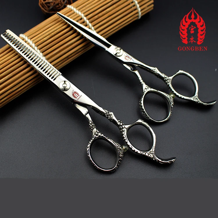 

Marigold hairdressing scissors japan stainless steel barber hair thinning scissors steel hair cutting scissors 440c 5 inch, Silver