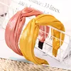 New Handmade Women Satin Silk Hair Band Wide Cross Knotted Headband Fashion Hair Accessories For Australia