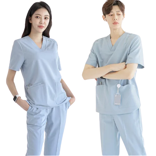 

summer hospital uniforms medical scrubs sets fashionable nursing designs figs unisex V neck short sleeve work wear custom logo, Customized