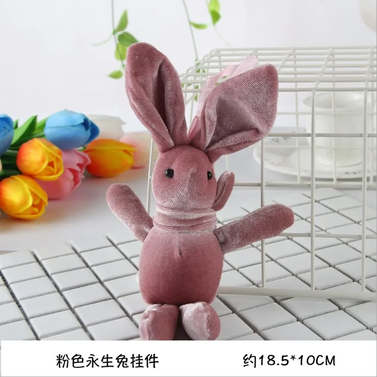 
2020 Plush toy of Korean Plush wish rabbit doll Velvet rabbit hanging annual meeting gift eternal bouquet bag accessories 