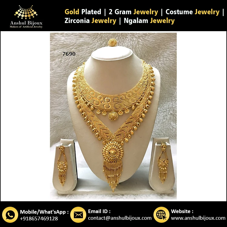 African Wedding Necklace Earrings Ring 