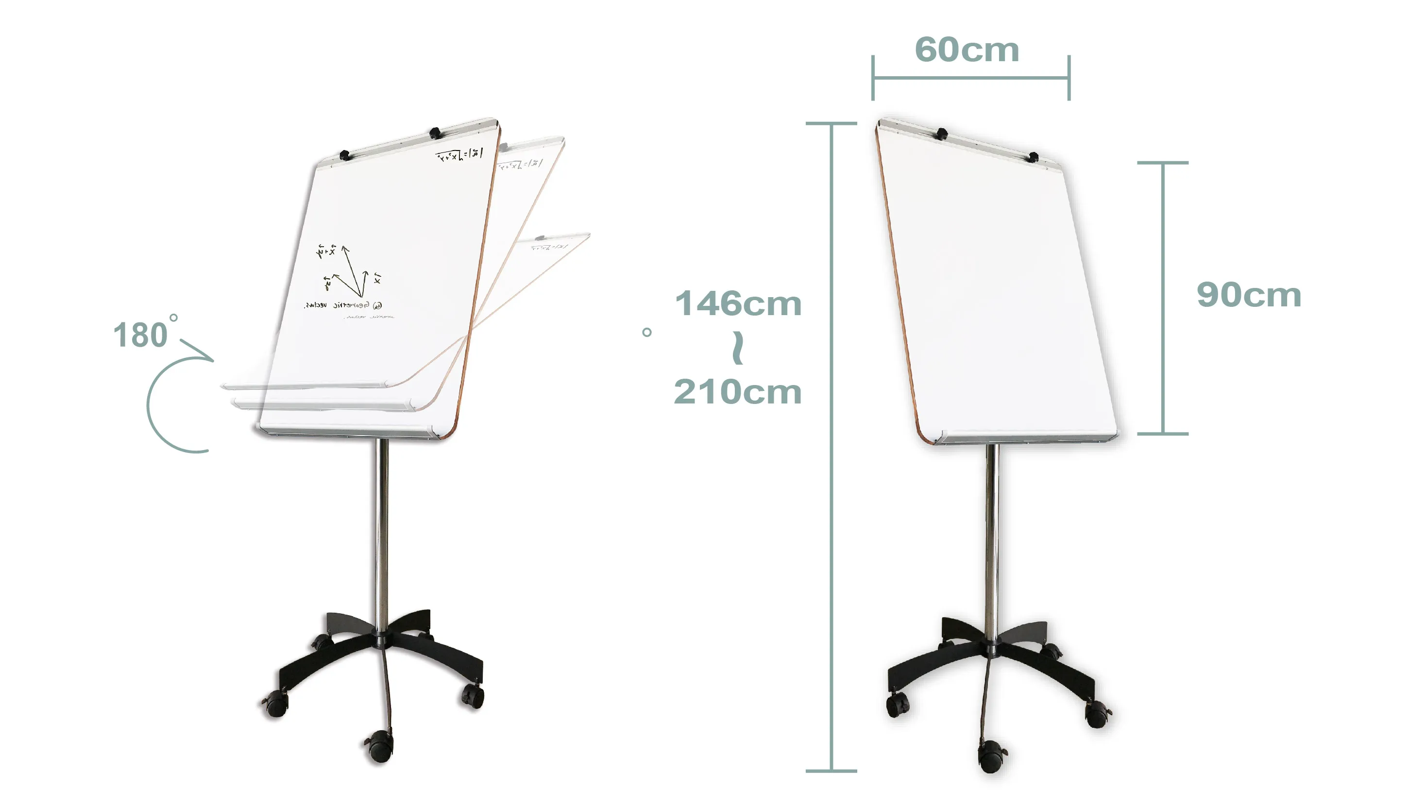 Mobile Whiteboard Without Frame Flipchart Stand 24 X 36 Inches