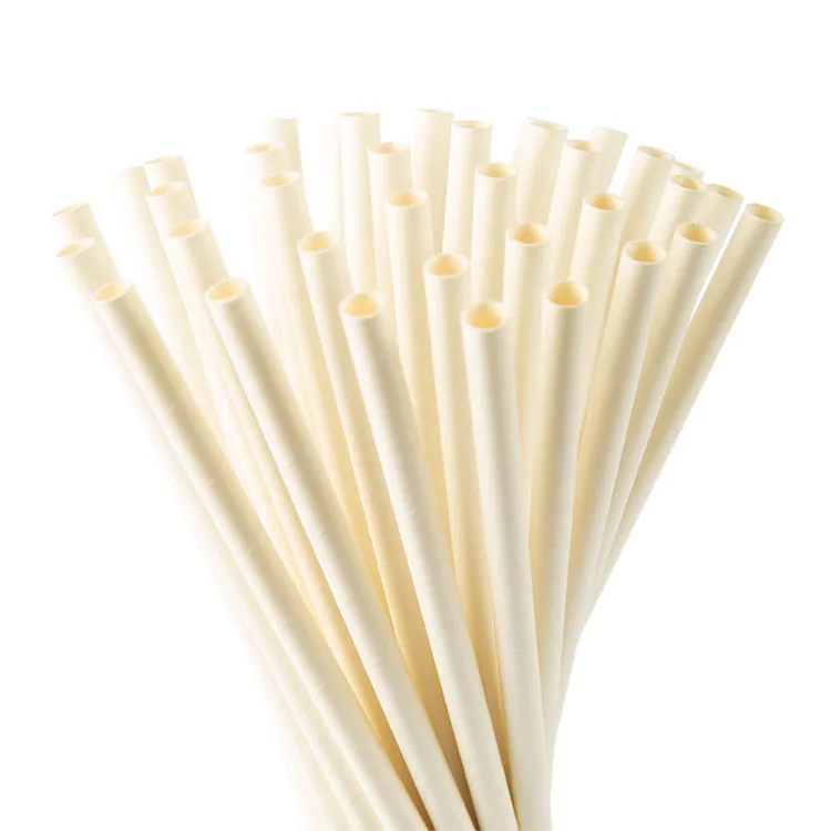 
Biodegradable Disposable Drinking Wrapped Paper Straws 