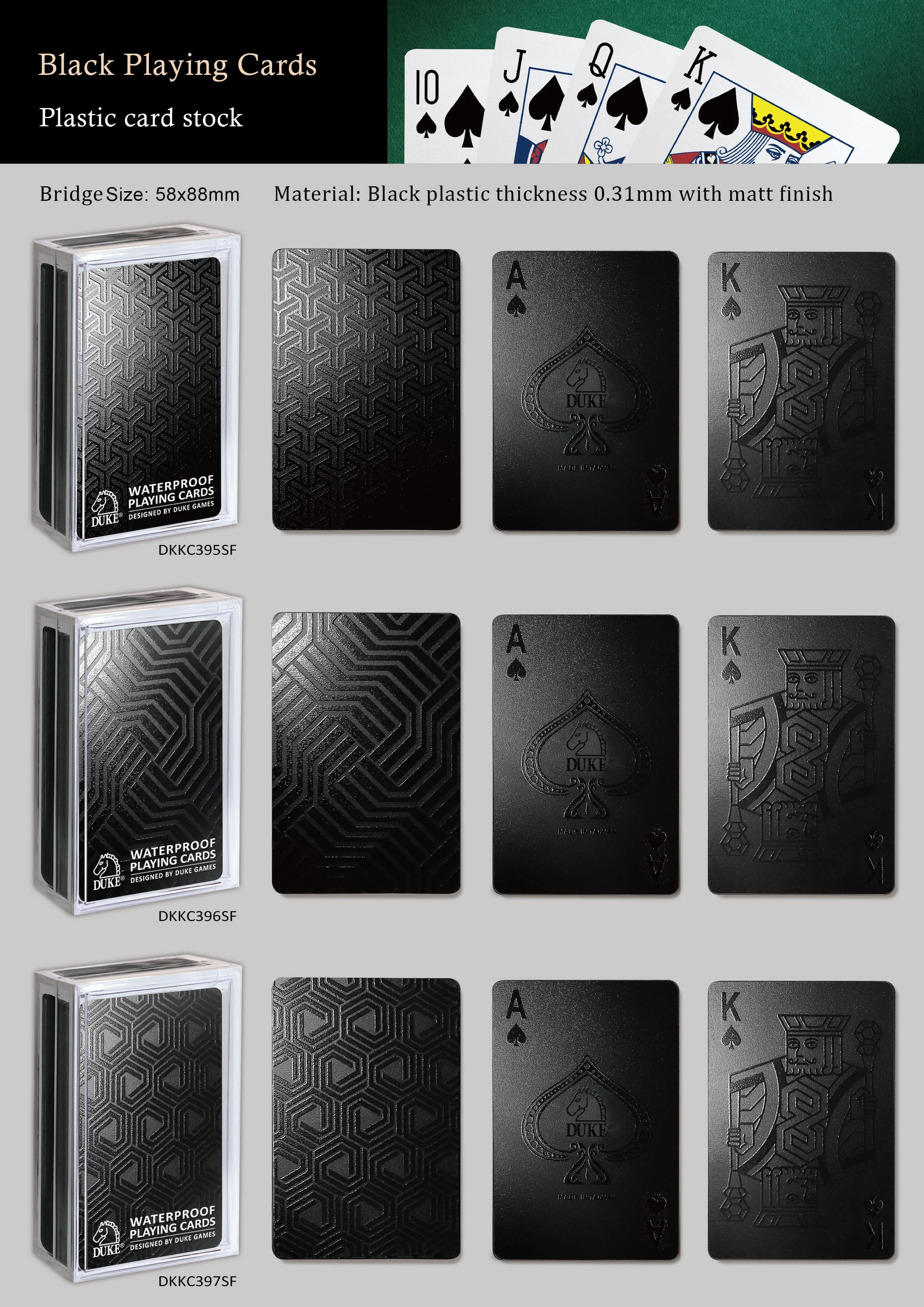 black playing cards-geometric series - buy 黑色pvc卡,黑色扑克牌