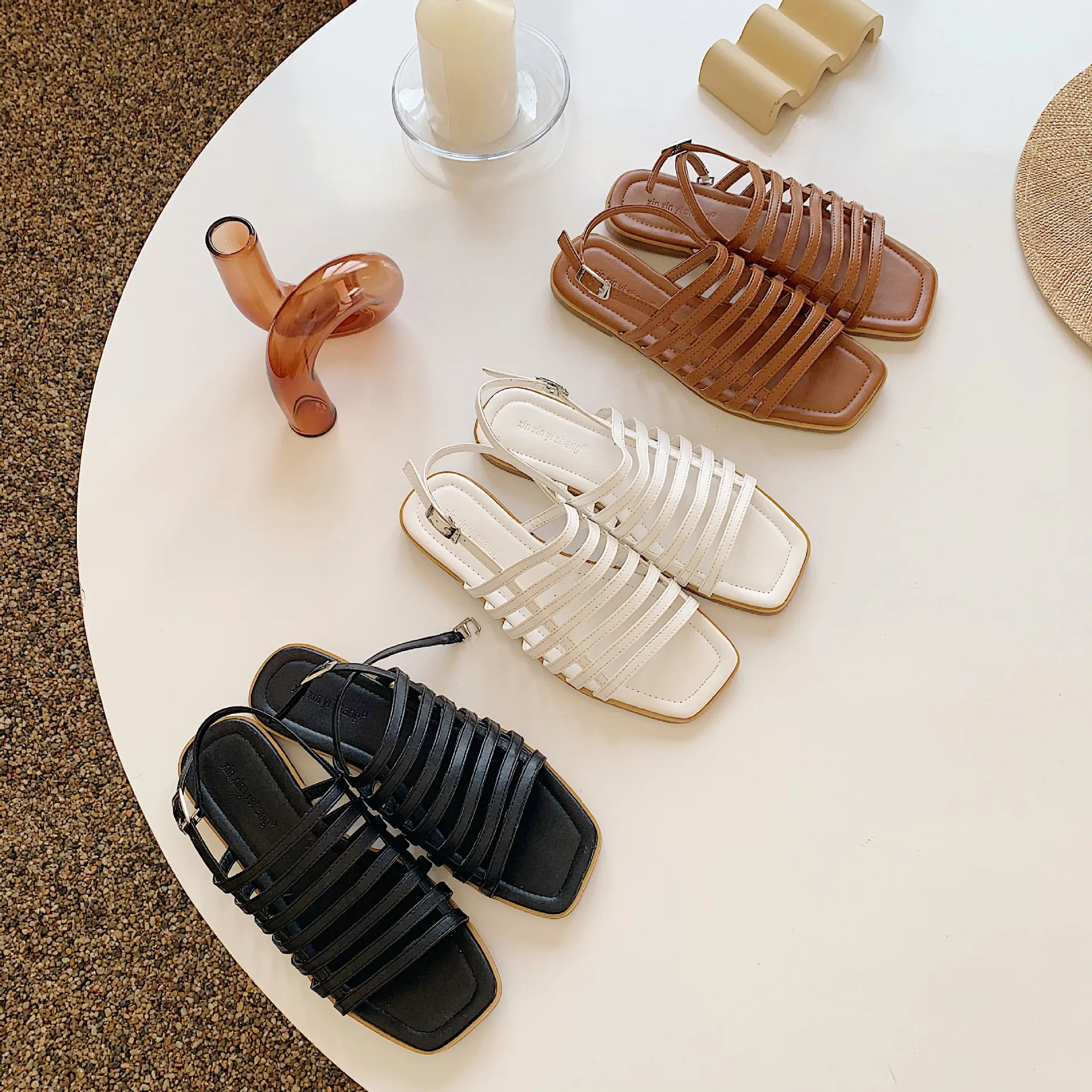 

designer PVC women shoes summer strap sandals ladies fashion breathable sexy soft soled slippers outdoor women slippers flat