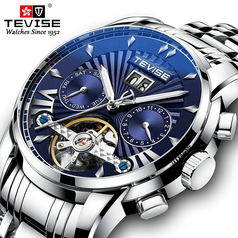 

tevise brand business automatic watch 9005F wholesale men automatic mechanical wristwatch for selling, Any color are available
