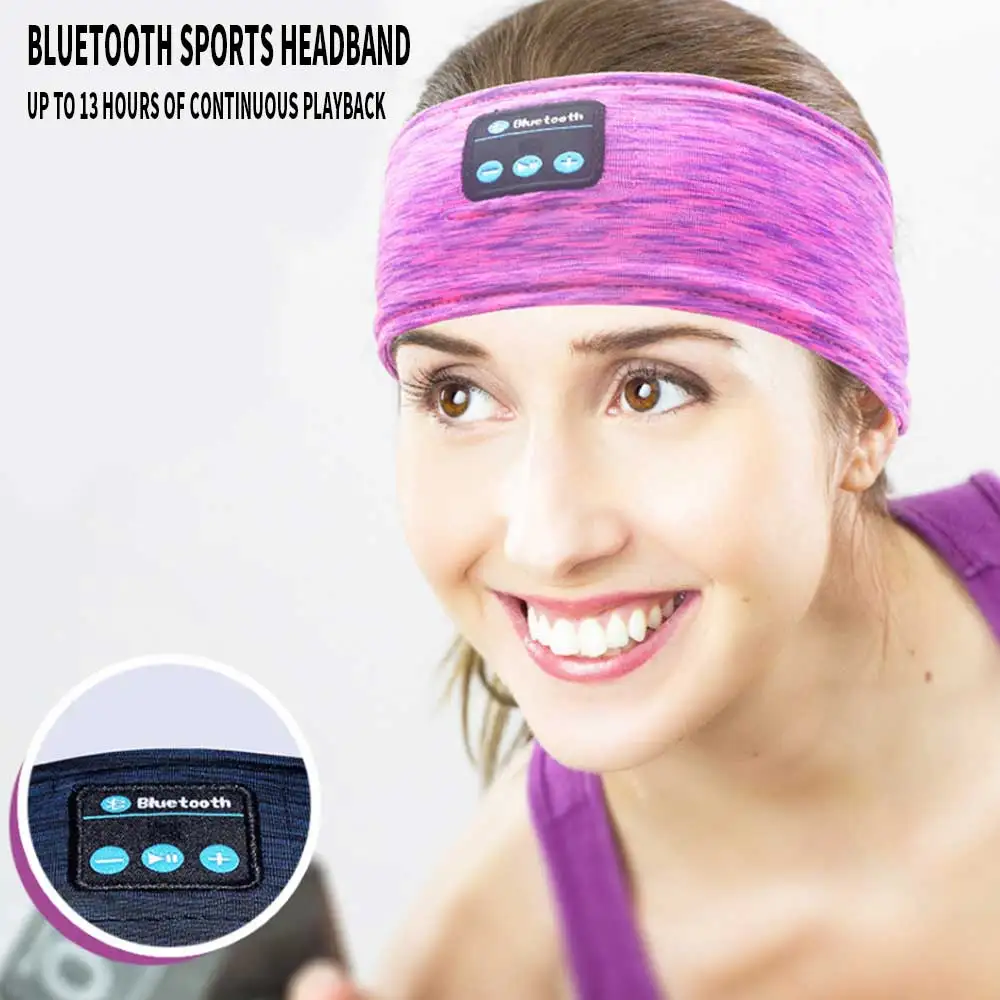 

2021 Wireless Sweatband Music Headbands Head-mounted Running Headband Music Sleep Hair Band Headband, Rose red, camouflage green,pink,lake blue