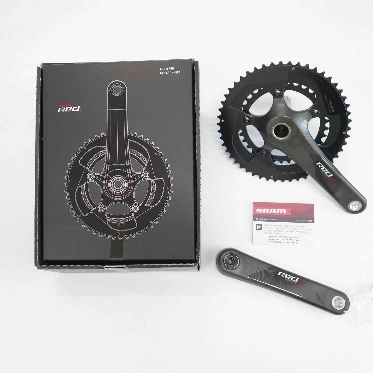
AFFORDABLE SRAM Red 22 Yaw GXP Carbon Road Bike Crankset 175mm 