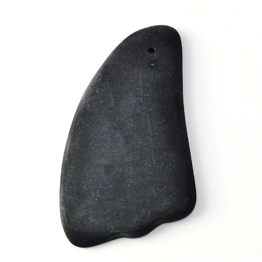 

Bian Stone Muscle Scraper Massage Tool Acupressure Anti-Aging Black Gua Sha Scraping Massage Tool, Black matte texture