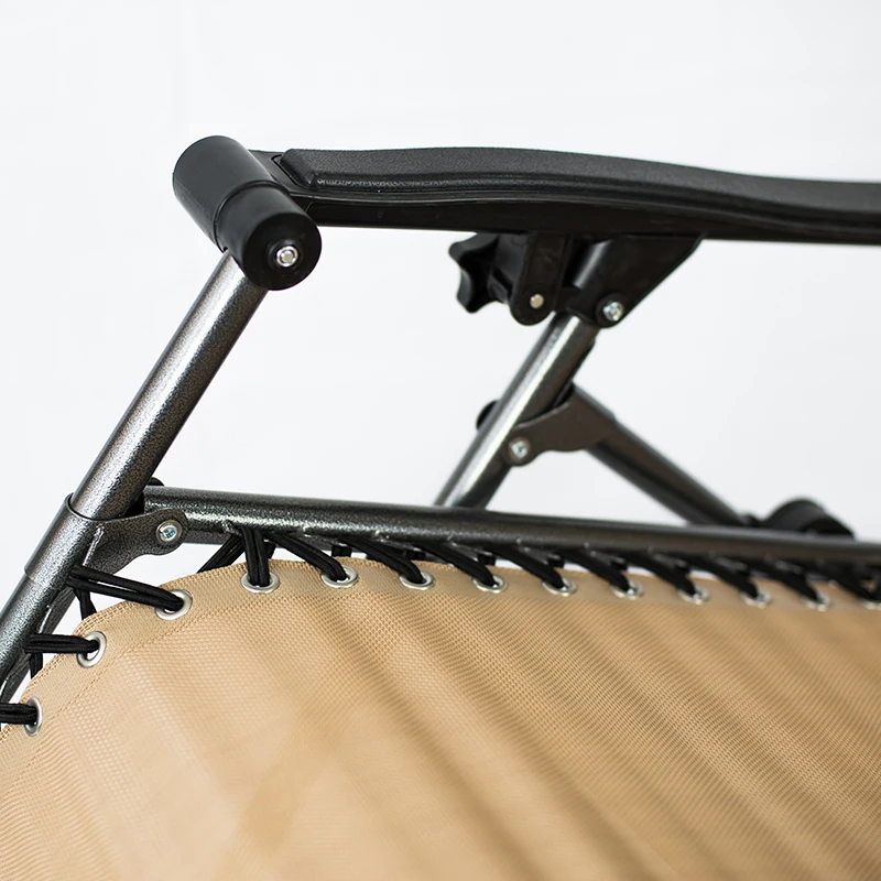 
Metal And Fabric Strong Folding Beach Chaise Lounge Chairs for Wholesale 