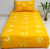 Indian handmade yellow dyed shibori bedspread with a pillow cover twin size 100% cotton kids room tie dye bedding set