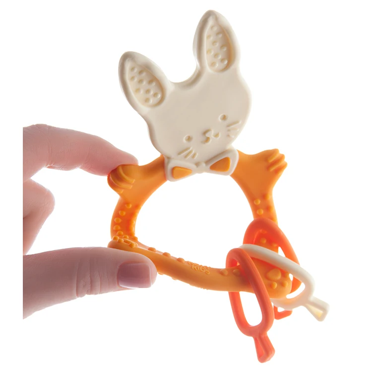 
MULTIPURPOSE BUNNY TEETHER orange FOR SALE 
