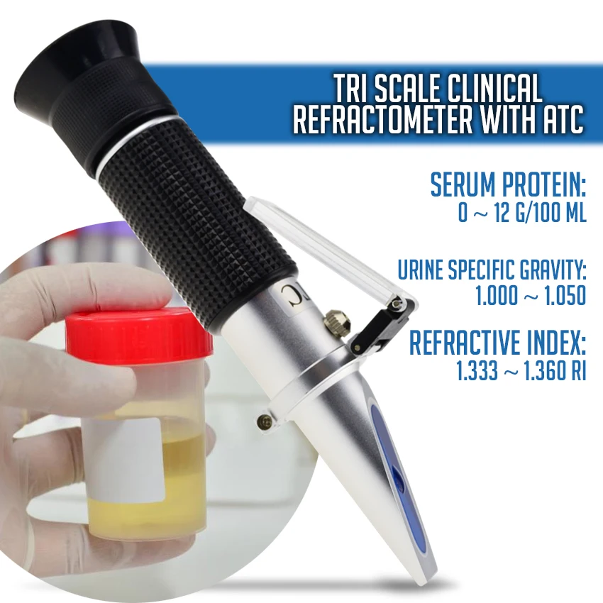 Human Clinical Refractometer Measurement Serum Protein Urine SG RI Tri Scale  ATC