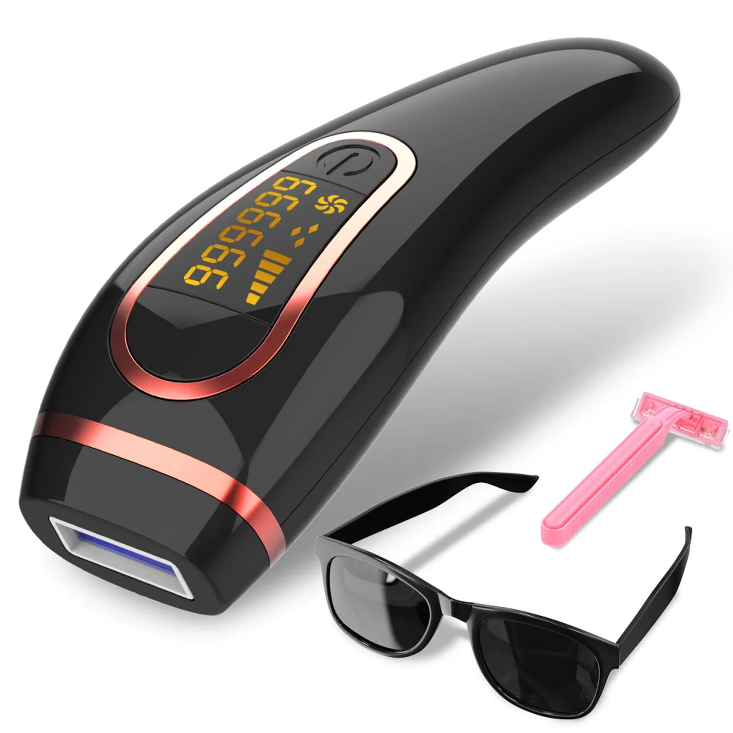 

2021 Portable Permanent ipl hair removal device home lazer epilator machine diode laser hair remover, White /black