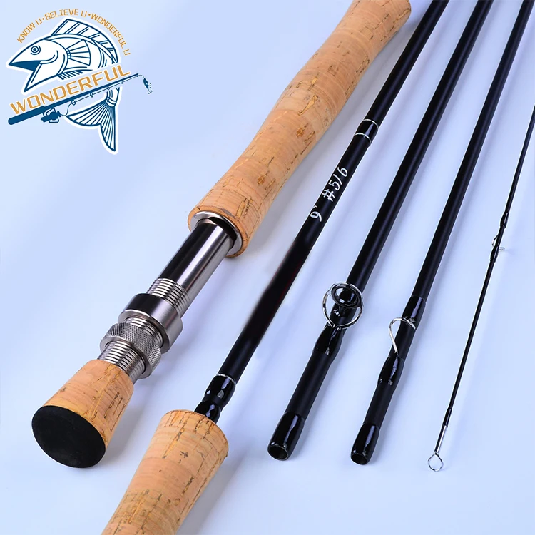 

Wholesale  4 section Carbon Hard Freshwater Lightweight Hollow Fly Fishing Rod With Cork Handle, 1colors