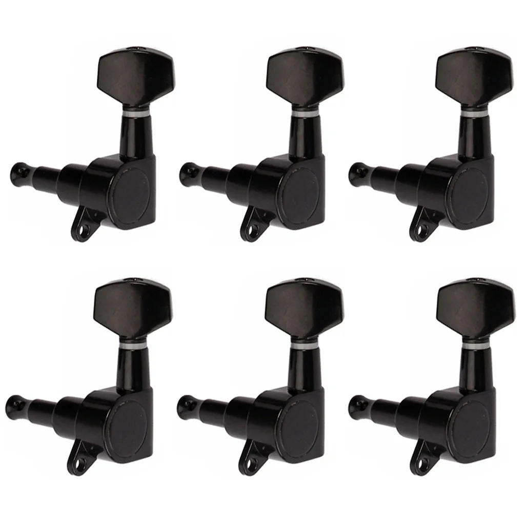 

6pcs per 1 set Guitar Tuning Pegs Black and Silver for guitarra Stringed Instruments Parts & Accessories