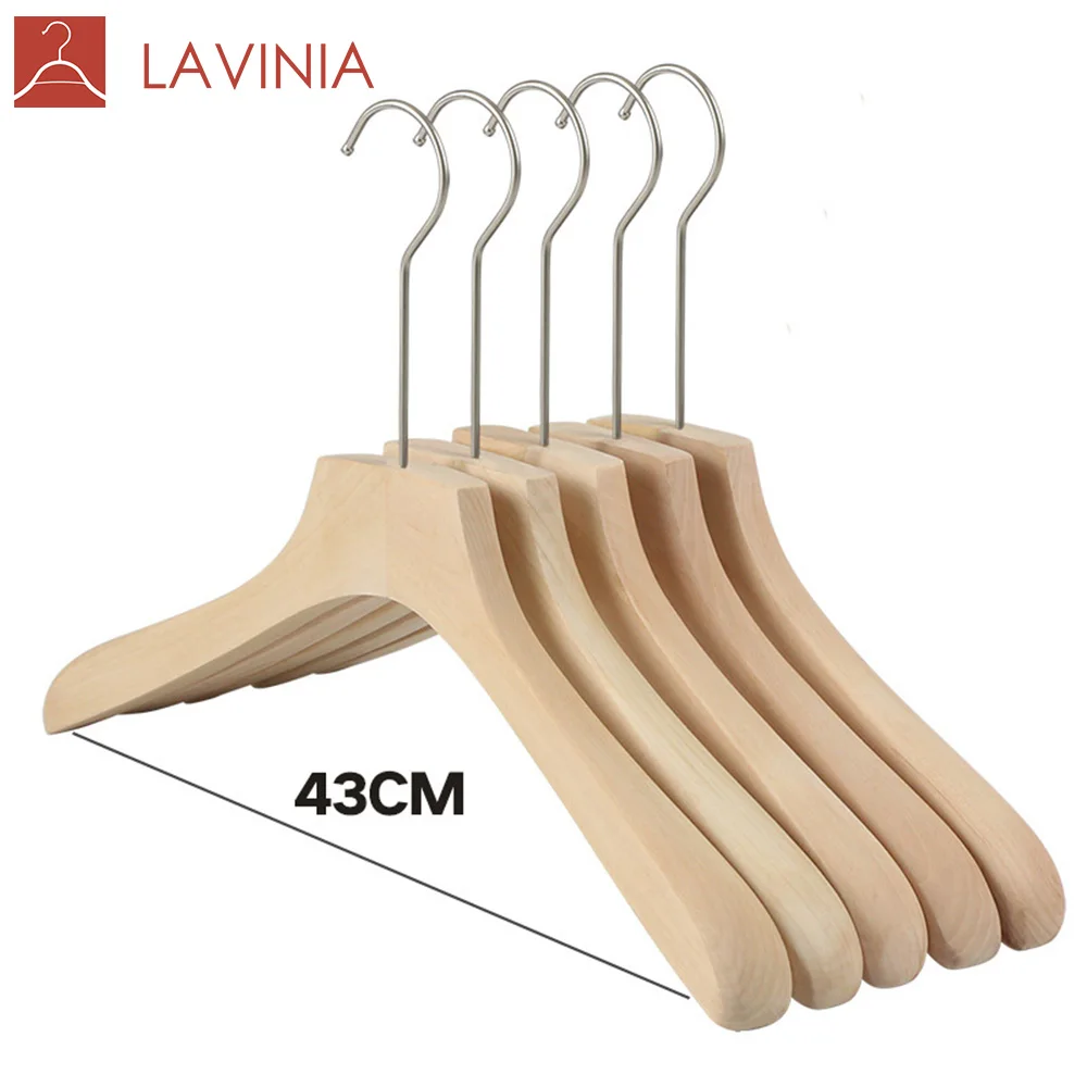 

Lacquer Free Environmental long neck wooden coat hangers