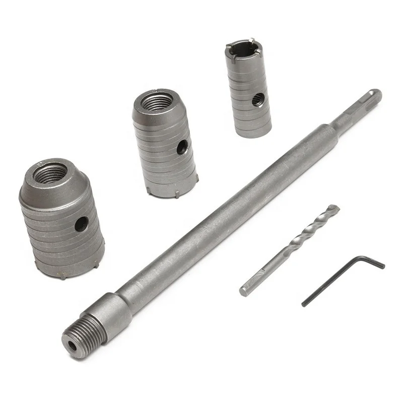
50m hole saw 18*400mm Sds Plus Shank Hole Saw Cutter Concrete Cement Stone Wall Drill Bit With Wrench 