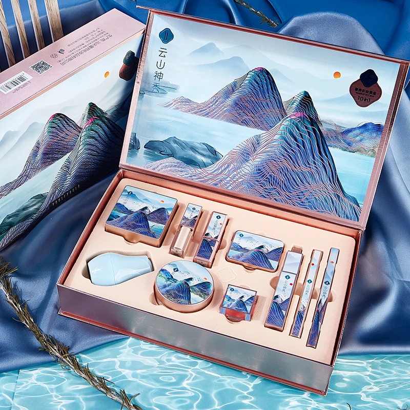 

10 in 1 Makeup Set Luxury Oriental Design Complete face Makeup Gift Box, Picture