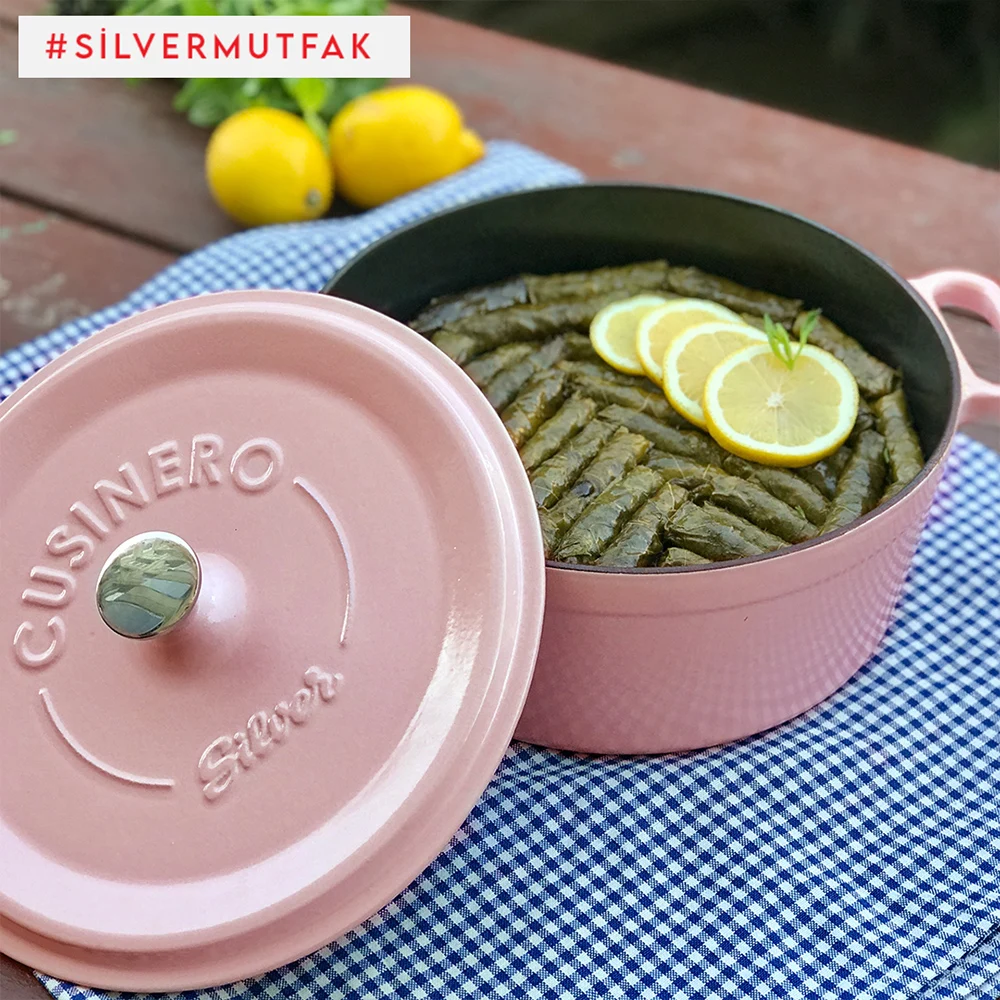 
Cast Iron Dutch Oven pot cookware kitchenware Enameled Non Stick 24 cm Made In TURKEY 2020 Hot sale HIGH QUALITY 