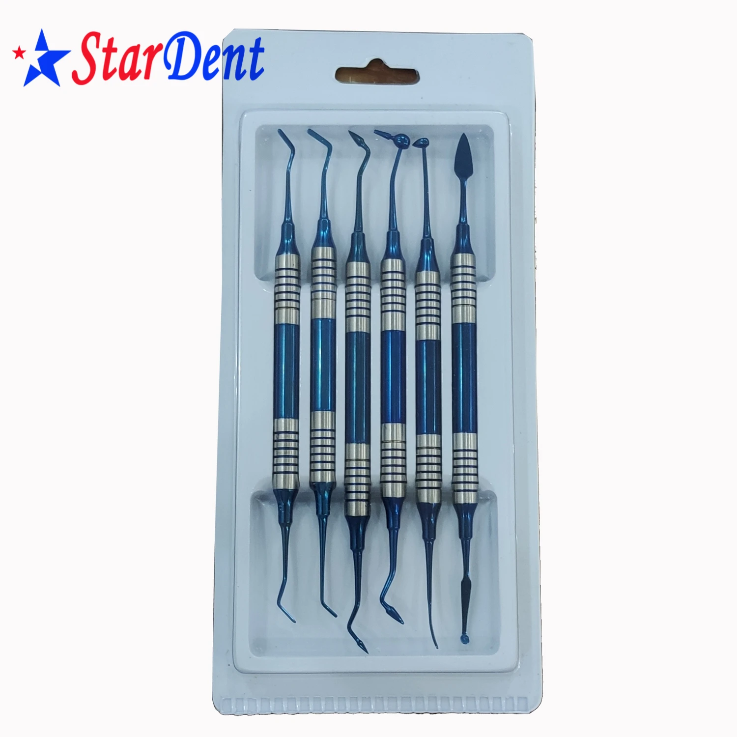 Dental Instruments Set Of 6 Pieces Plated Point Composite Filling