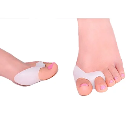 

China supply foot toe spacers silicone toe separators, White skin