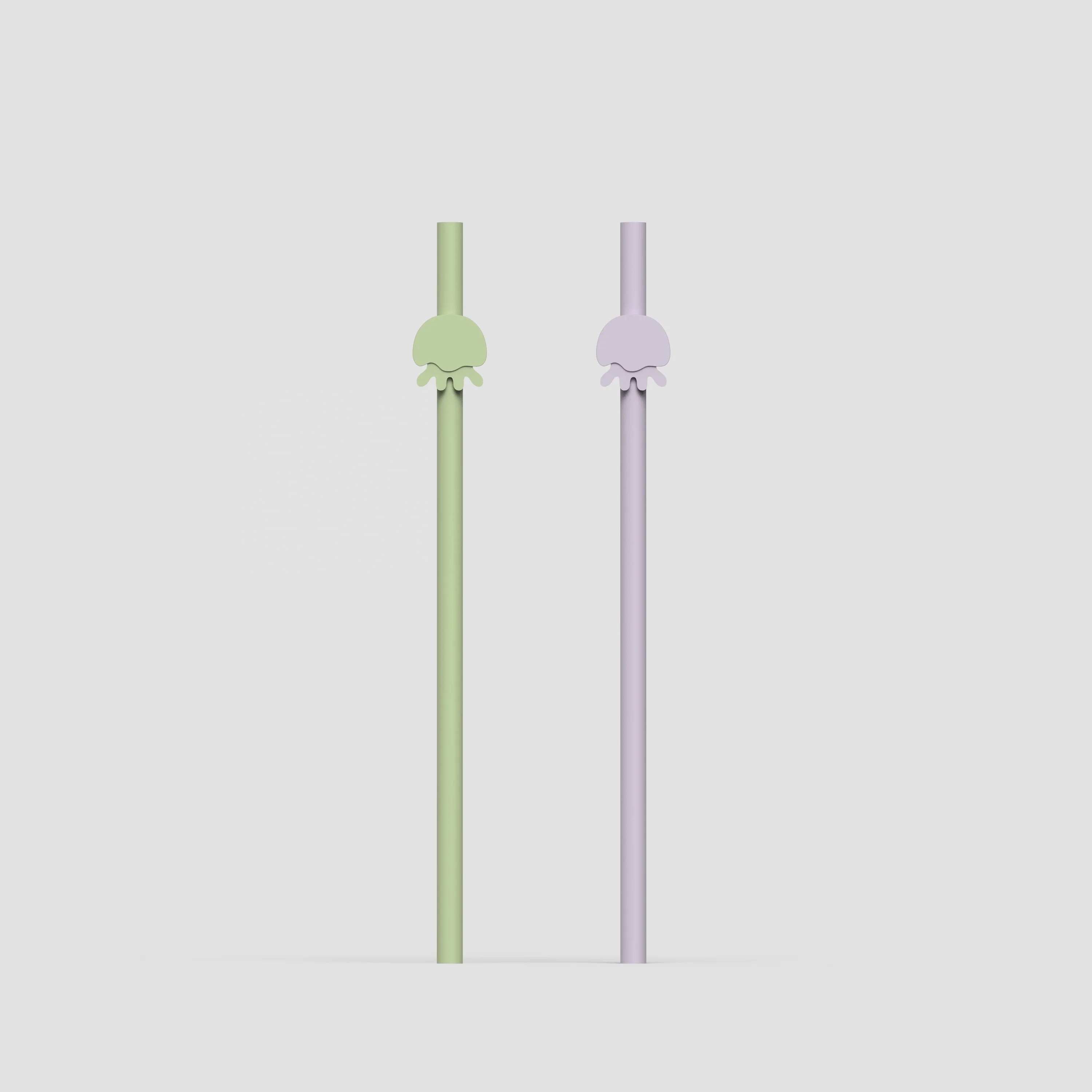

Reusable folding siliconebaby drinking straw animal design straws, Customized