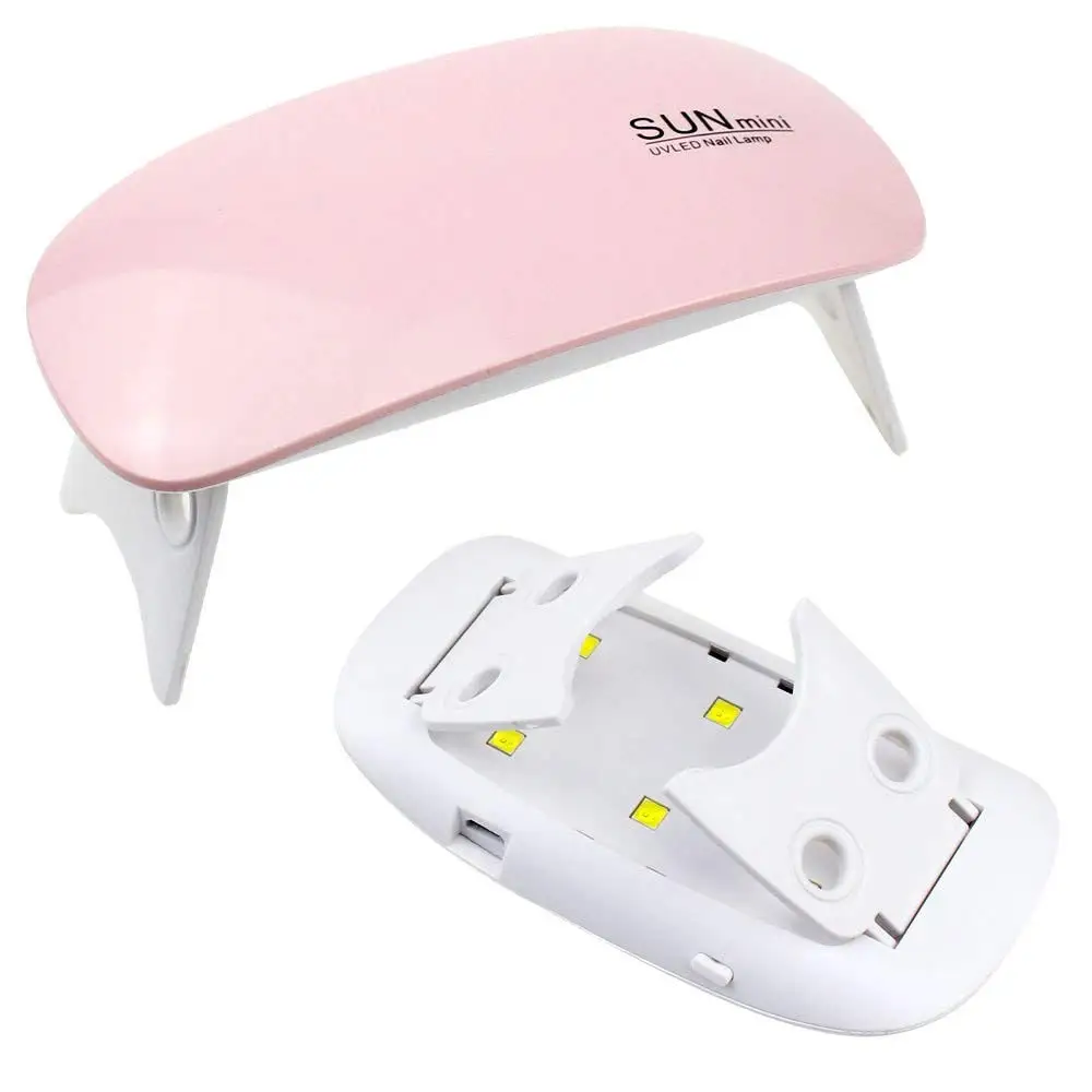 

Gel Lamp UV LED 6W Mini Nail Lamp Pink White Nail Dryer, Portable Micro USB Cable Home use nail Drying Lamp