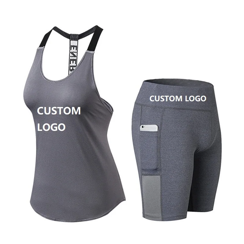 

Vedo Fitness Tank Tops Dropshipping Custom Logo Polyester GYM Apparel Tank Tops Women Fitness Shorts, Picture shows