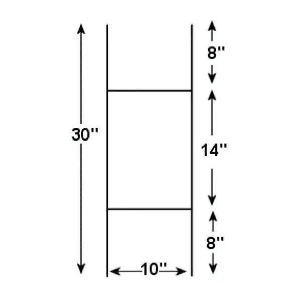 

10" x 30" Galvanized Standard H Frame Wire Stakes Step Stakes Yard Sign Stakes