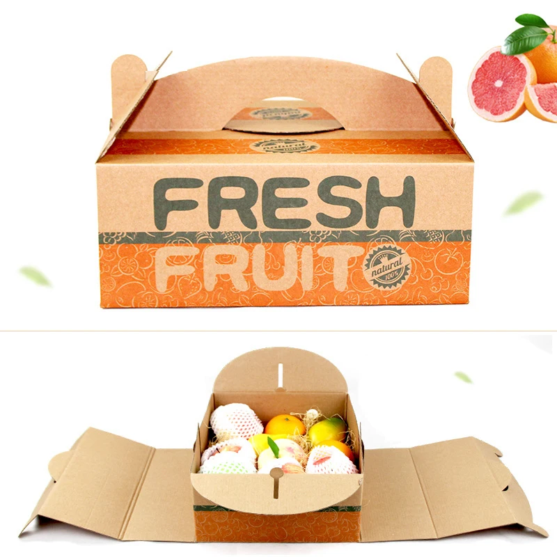 Professional Custom Logo Corrugated Fruit Packaging Boxes 20kg Eco