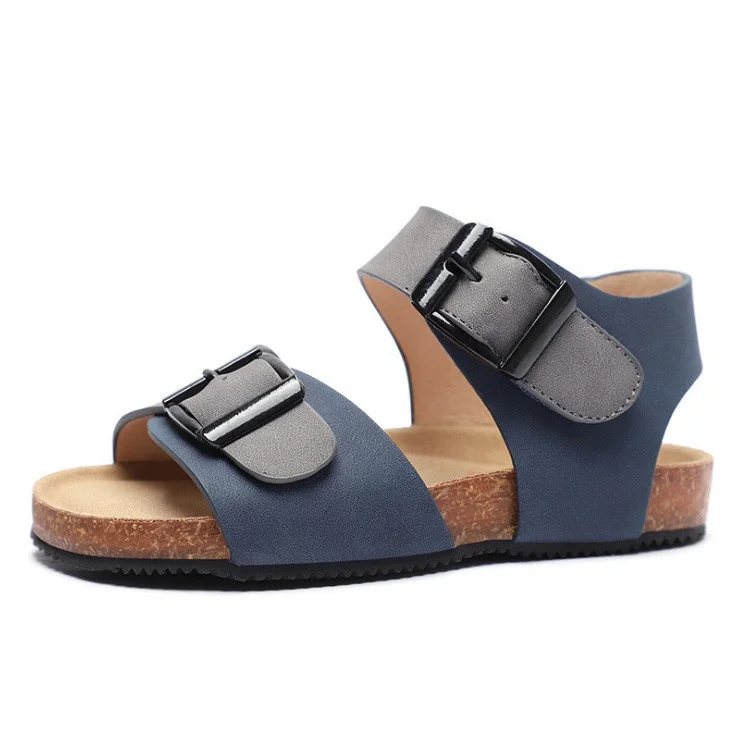 

Hook and Loop Adjustable Straps Children Boys Sandals with Anti-slip Rubber Sole