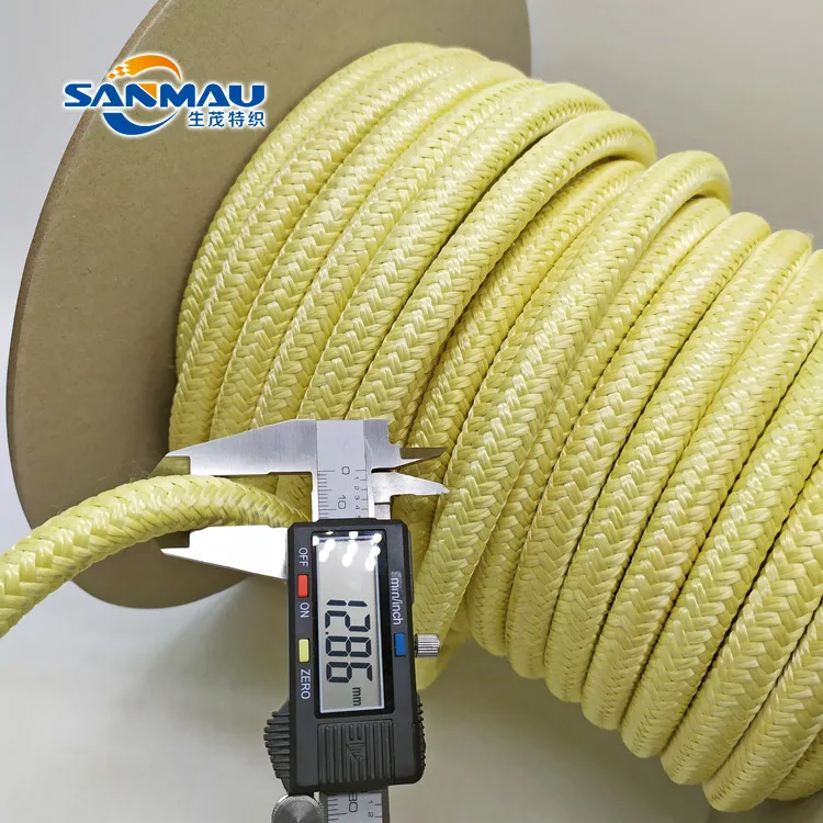 
HIgh performance fire resistant cut proof para aramid rope 8mm 10mm 