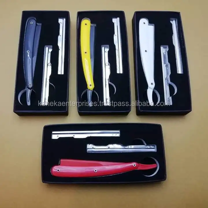 Stainless Steel Changeable Blade Straight Barber Razors In Different Colors Buy Flag Print