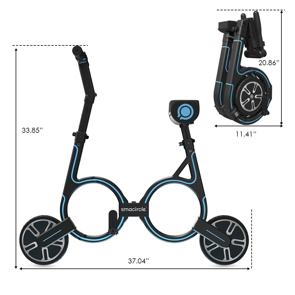 

Smacircle S1 Hot Selling Foldable Portable Lightweight Electric Bike Scooter Bike, Blue / orange